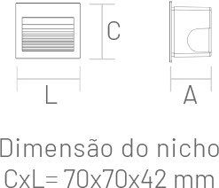 Luxbalizador Q80 / 1,5W  Embutir