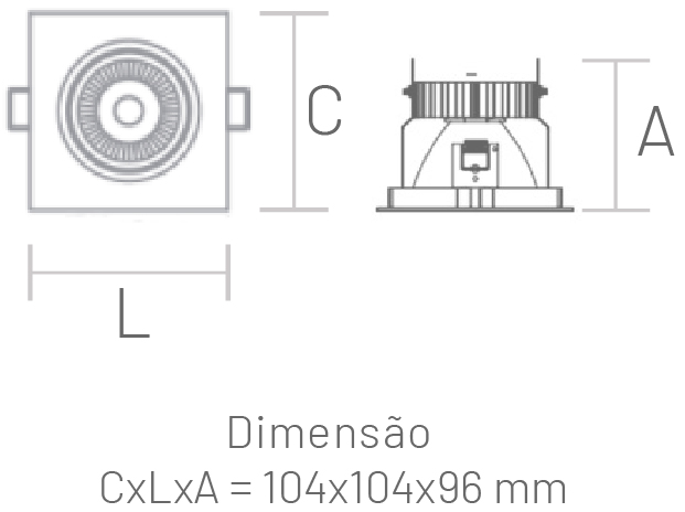 Luxdot Q104 14W / Embutir